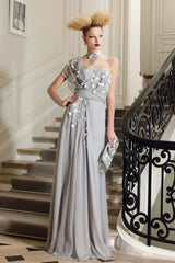 Outstanding Cruise 2010 Christian Dior by John Galliano Runway Version in White Silk Chiffon Draped Dress