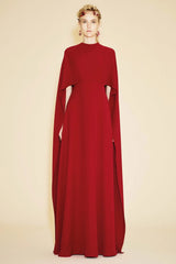 Exceptional 2010s Valentino by Pierpaolo & Piccioli & Maria Grazia Chiuri Pale Green Backless Caped Sleeve Dress