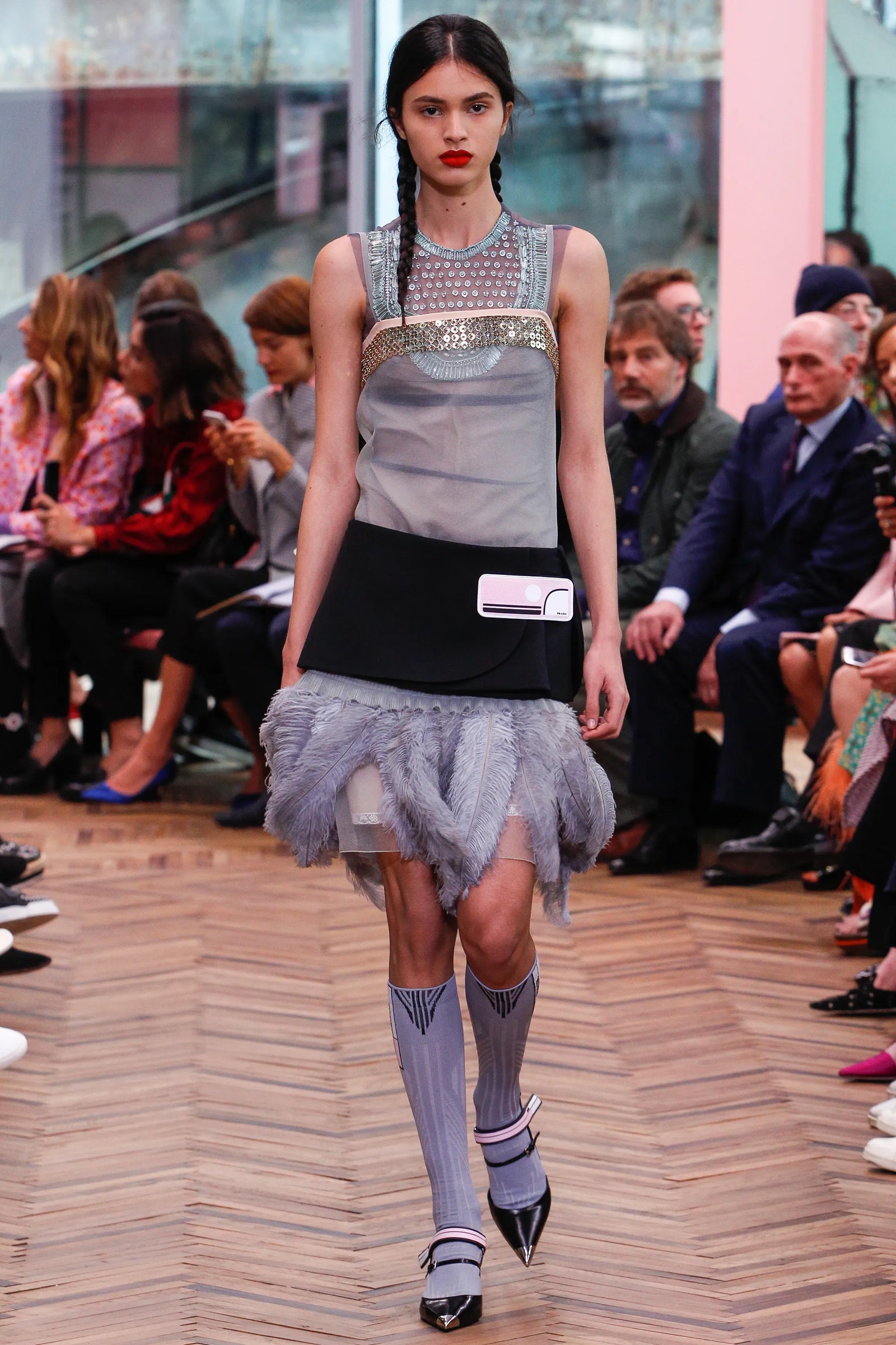 スカート PRADA 2018 Resort Technical Knit Skirt PRADA 2018 Resort Technical Knit Skirt PRADA 2018 Resort Technical