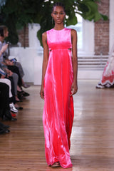 Sublime Resort 2018 Valentino by Pierpaolo Piccioli Brilliant Pink Velvet Dress w Side Cut Outs