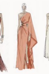 Prettiest Resort 2019 Cult Gaia 'Cosette' Draped One Shoulder Dress w Open Waist Cut Outs