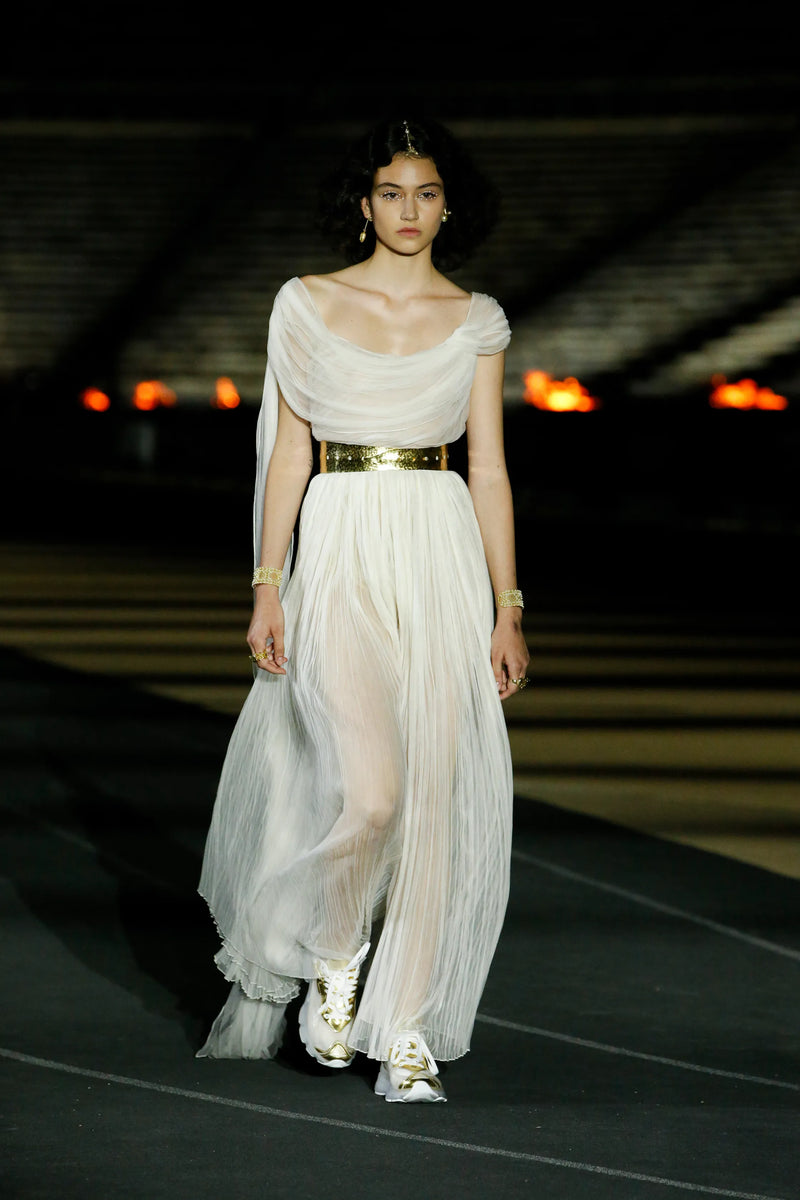 Resort 2022 Christian Dior by Maria Grazia Chiuri Look 4 Fine Net Dress