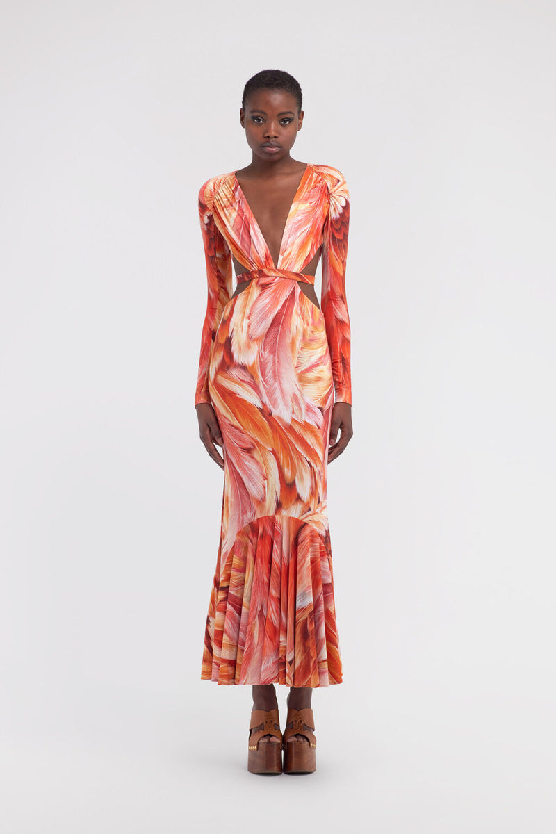 Spring 2024 Roberto Cavalli by Fausto Puglisi Stretch Jersey Cut Out Dress