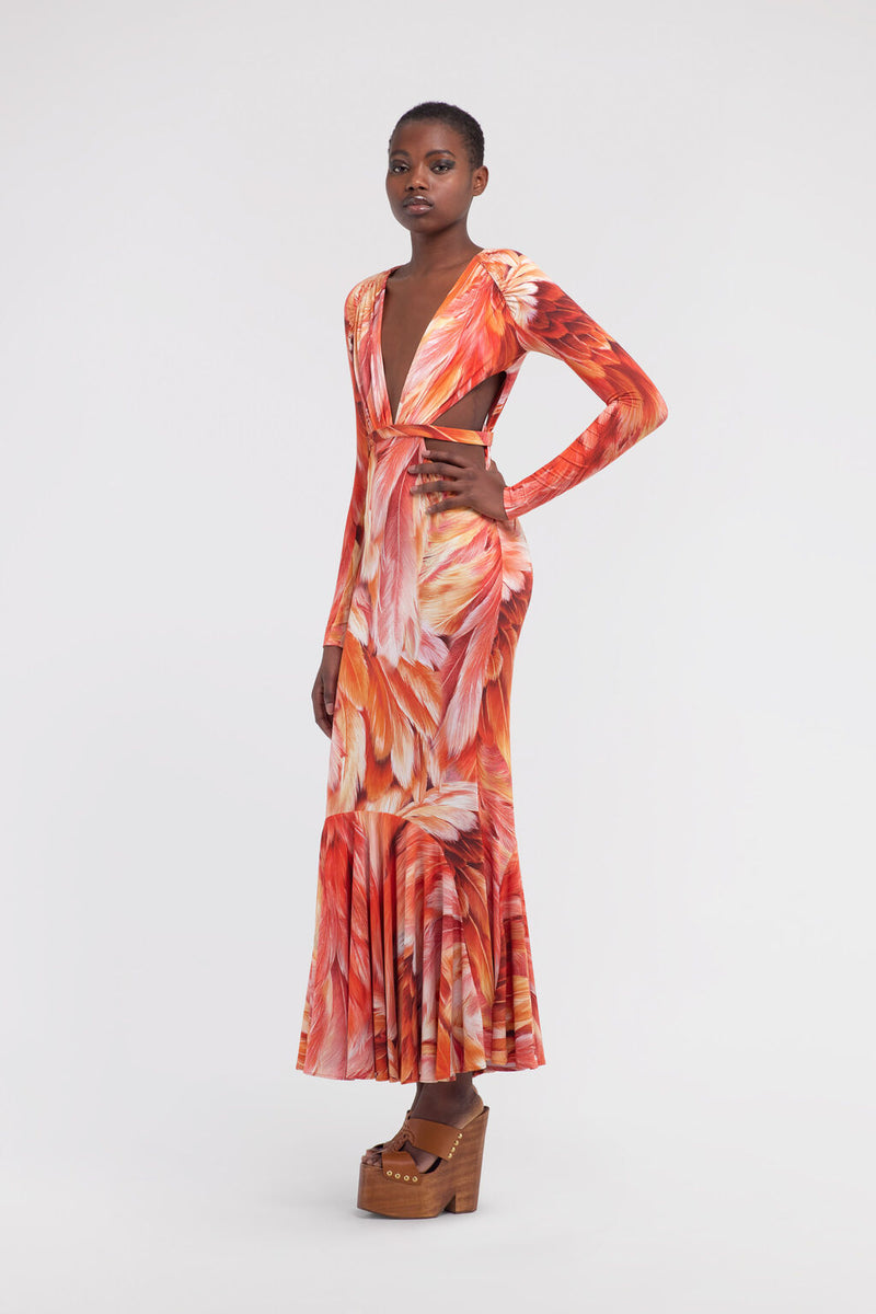 Spring 2024 Roberto Cavalli by Fausto Puglisi Stretch Jersey Cut Out Dress