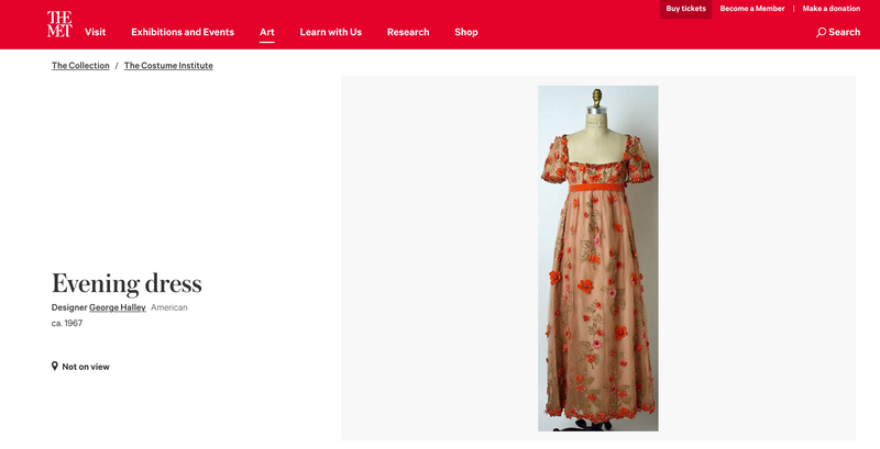 Outstanding 1967 George Halley Couture Heavily Embroidered, Rhinestone & Applique Soft Pink Dress