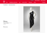 Museum Held 1974 Bill Blass One Shoulder Glossy Black Sequin Dress w Asymetrical Fringe Hem