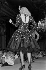 Fall 1979 Yves Saint Laurent Unlabled Haute Couture Black Silk Dress w Sequin & Rhinestone Detailing