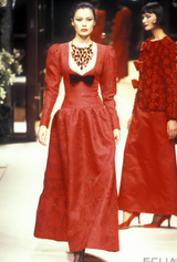 Stunning Fall 1994 Givenchy Haute Couture Original Runway Sample Dress w Front Black Bow