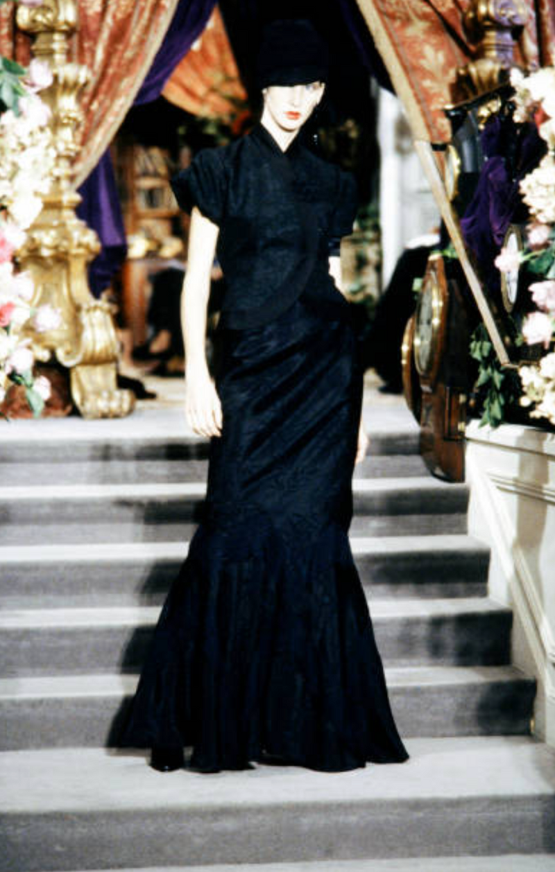 Incredible Spring 1999 Christian Dior by John Galliano Black Crop Jacket