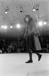Phenomenal Fall 1977 Yves Saint Laurent Runway Deep Charcoal Grey Fringed Cape w Hood