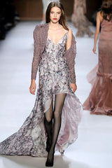 Outstanding Spring 2009 Nina Ricci by Olivier Theyskens Runway Look 12 Floral Printed Silk Dress
