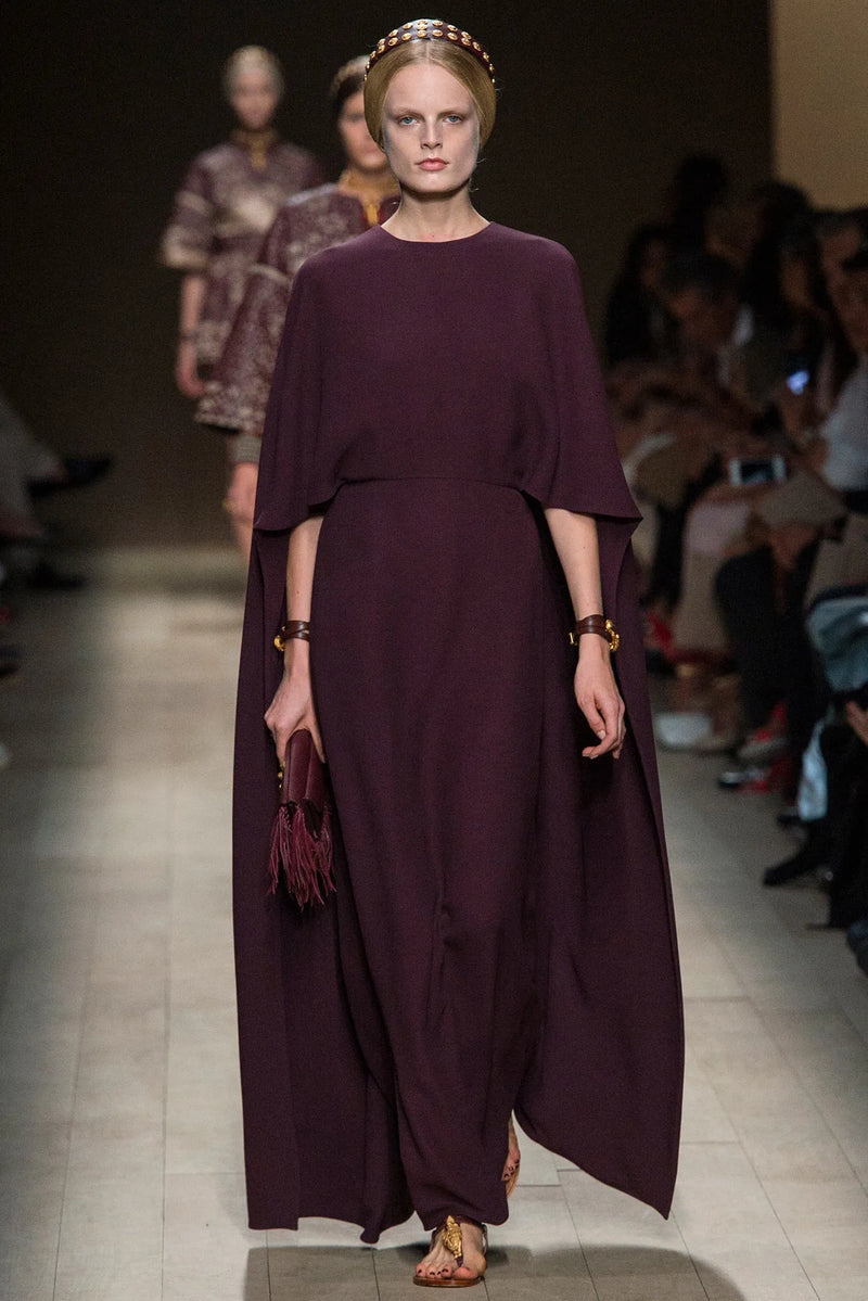 Exceptional 2010s Valentino by Pierpaolo & Piccioli & Maria Grazia Chiuri Pale Green Backless Caped Sleeve Dress
