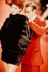 Rare Vivienne Westwood Fall 1993 'Anglomania' Collection Runway Look 36 Deep Brown Faux Fur Cape Jacket