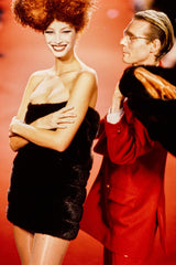 Rare Vivienne Westwood Fall 1993 'Anglomania' Collection Runway Look 36 Deep Brown Faux Fur Cape Jacket