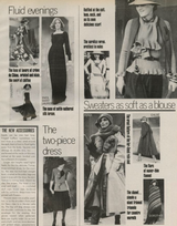 Fall 1974 Yves Saint Laurent Runway & Ad Campaign Black Silk Jersey Dress w Cord Detailing