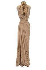 Incredible Fall 2010 Christian Dior by John Galliano Runway Look 30 Ruffle Front Silk Chiffon Dress