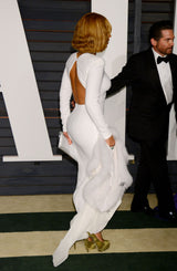 Spectacular 2014 Stella McCartney 'Renee' Red Carpert Documented White Lace Dress w Low Open Cut Out Back
