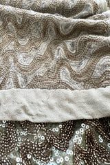 Incredible 2005 John Anthony Couture Runway Sample Heavily Beaded & Sequined PlungeDress