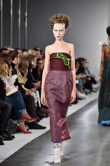 Spring 2016 Maison Margiela by John Galliano Runway Look 32 Strapless Painted Dress