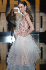 Fall 2005 Vivienne Westwood 'Propaganda' Runway Stripe & Tulle Corset & Skirt Dress Set