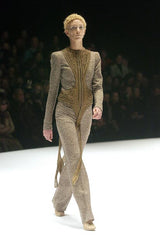 Documented & Rare Fall 2004 Alexander McQueen Tweed Pant Suit w Elaborately Embellished Jacket