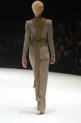 Documented & Rare Fall 2004 Alexander McQueen Tweed Pant Suit w Elaborately Embellished Jacket