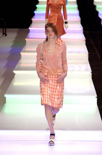 Phenomenal Spring 2001 Chanel by Karl Lagerfeld Cashmere & Sequin Runway Set