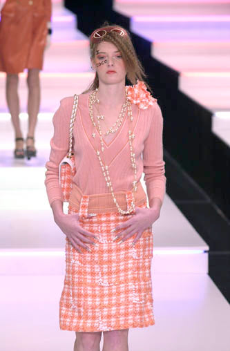 Phenomenal Spring 2001 Chanel by Karl Lagerfeld Cashmere & Sequin Runway Set