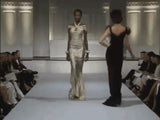 Elegant Resort 2010 Oscar de la Renta Gold Runway Look 48 Metallic Gold & Silver Lame Halter Dress