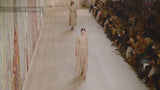 Fall 2021 Christian Dior by Maria Grazia Chiuri Fine Gold Metallic Layered Net Dress w Full Skirt