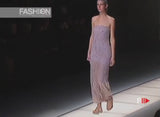 Exceptional Spring 1999 Giorgio Armani Runway Palest Ballet Nude Pink Floral Sequin Dress