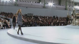 Extraordinary Fall 2008 Chanel by Karl Lagerfeld Blue Lace & Chiffon Dress & Cape Set