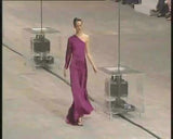 Chic Spring 2008 Yves Saint Laurent by Stefano Pilati Runway Look 35 Deep Fuchsia Pink Silk One Shoulder Dress