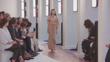 Chic Spring 2019 Chloe by Natacha Ramsay-Levi Pleated Chiffon Dress w Attached Caped Back