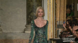 Fabulous Fall 2011 Emilio Pucci by Peter Dundas Runway Look 3 Green Print Corset Front Dress