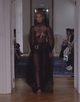 Incredible Spring 2017 Valentino Pierpaolo Piccioli Runway Black Embroidered Net Dress