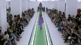 Spring 2020 Gucci by Alessandro Michele Runway Look 64 Purple Cut Out Tunic Dress w Patent Trim