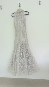 Exquisite 2011 Rodarte One Off Custom Made Silver & Lace Vogue / Kate Moss Editorial Dress