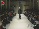 Outstanding Fall 1999 Jean Paul Gaultier Black Bias Cut Jersey w Black Velvet Cuffs & Collar