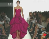 Spectacular Spring 2005 Oscar de la Renta Runway Look 53 Strapless Deep Pink Silk Dress w Full Skirts
