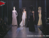 Outstanding Fall 2000 Thierry Mugler Dusty Pink Metallic Dress w Rhinestone & Metal Collar