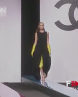 Chic Spring 2000 Chanel by Karl Lagerfeld Runway Sleeveless Black Jersey Tent Swing Dress