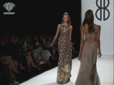 Spring 2006 Bill Blass by Michael Vollbracht Runway Gold & Pale Lavender Halter Dress