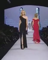 Spring 2008 Christian Dior by John Galliano Deep Blue Silk Chiffon One Shoulder Dress w Beading