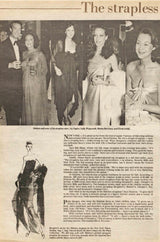 1976 Halston Strapless Iconic Front Tie Bias Cut Dress in White Jersey