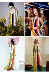 Spring 2016 Chloe by Clare Waight Keller Runway Look 24 Hand Dyed Multicolor Silk Chiffon Dress