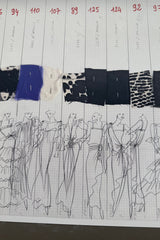 Fantastic Spring 1982 Yves Saint Laurent Haute Couture Runway Unlabeled Black & White Print Plunge Dress