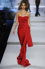 Important Spring 2008 Christian Dior by John Galliano Runway Look 53 Black Silk Strapless Dress
