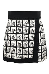 Fall 2014 Fausto Puglisi Graphic Liberty Print Flared Mini Skirt