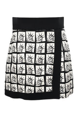 Fall 2014 Fausto Puglisi Graphic Liberty Print Flared Mini Skirt